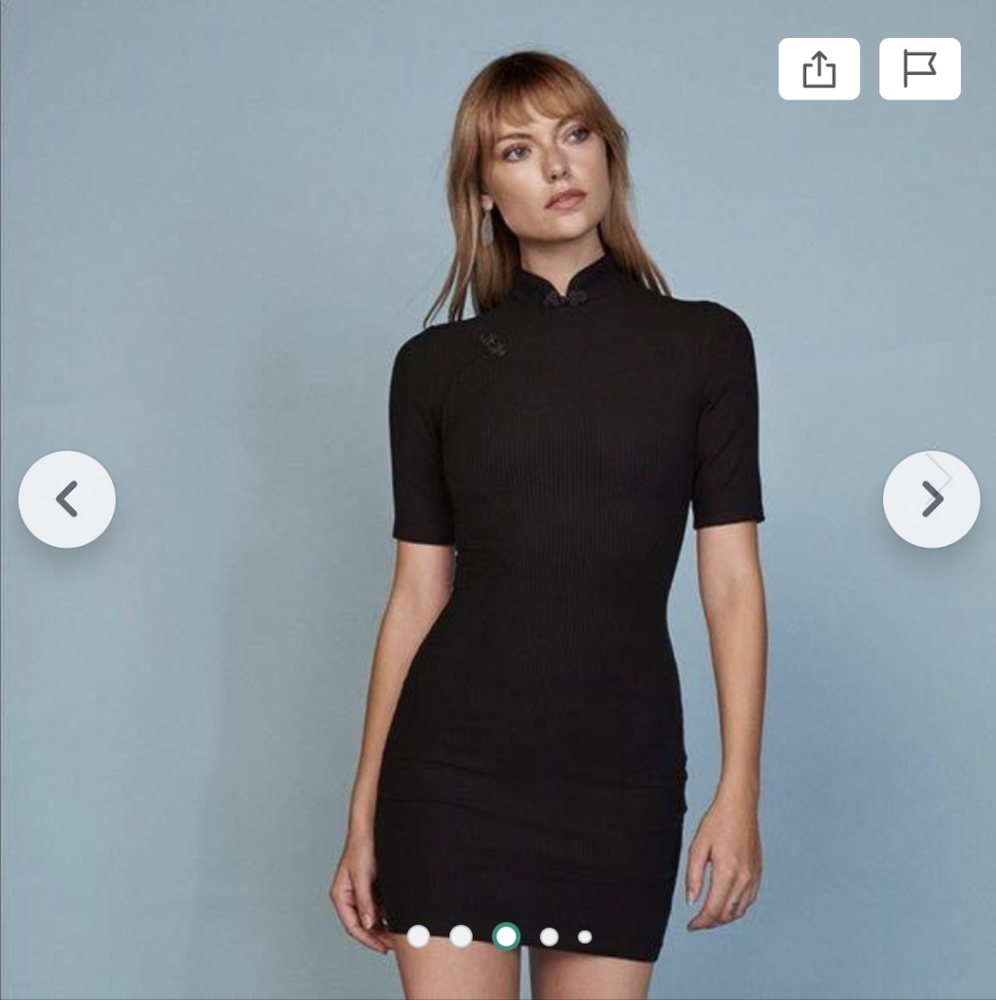 NWOT Reformation Blossom Dress in Black Size S